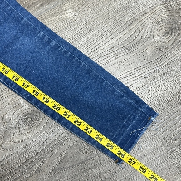 PacSun Women’s Super High-Rise Ankle Jegging Jeans Raw Hem Blue Sz 24 - Picture 10 of 11